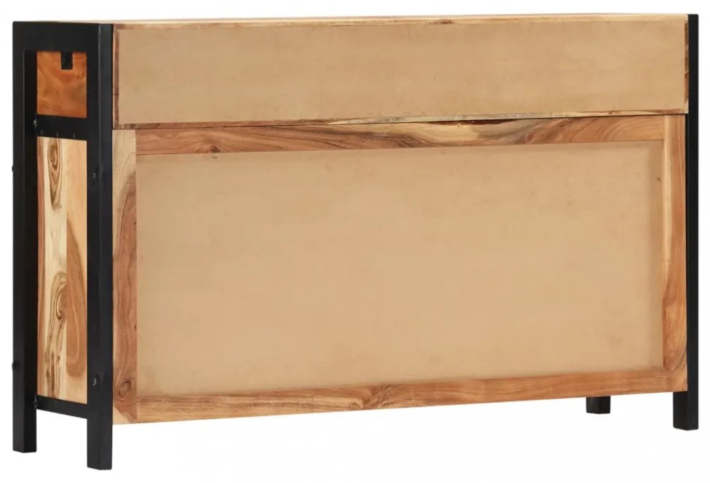 tömör akácfa tálalószekrény 120 x 35 x 75 cm