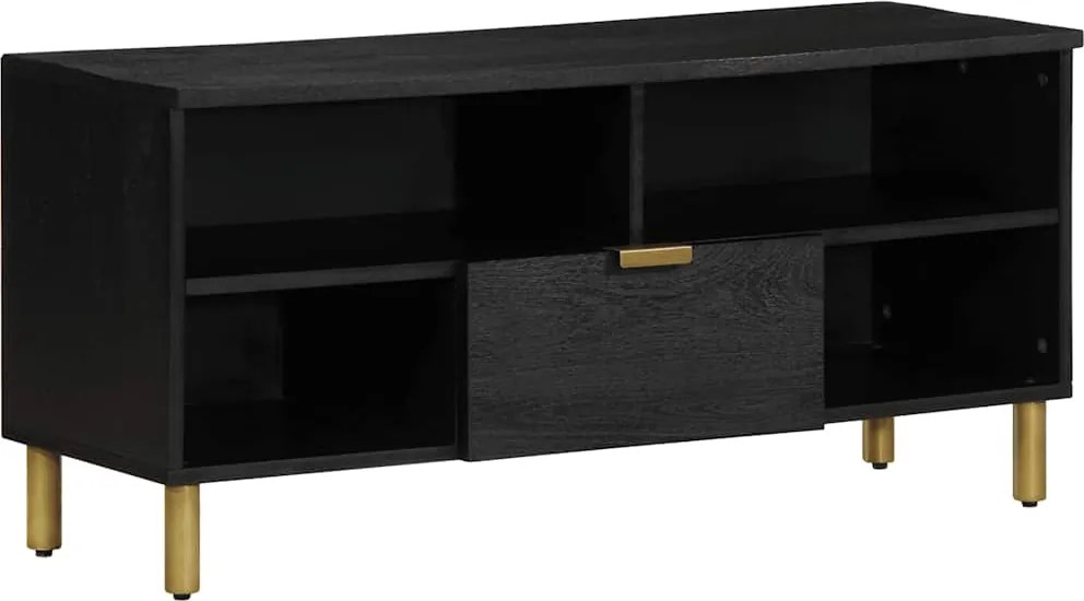 vidaXL fekete szerelt fa TV-szekrény 100 x 33 x 46 cm