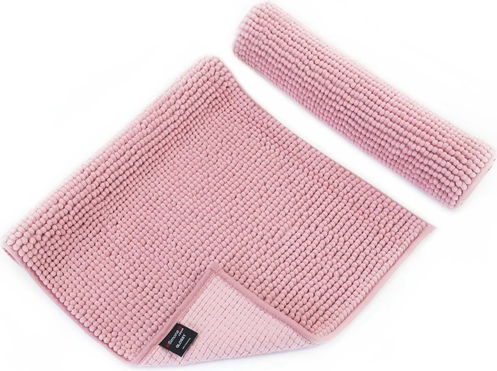 Fürdőszobaszőnyeg Csúszásgátló Puha és nedvszívó Rózsaszín 60X90