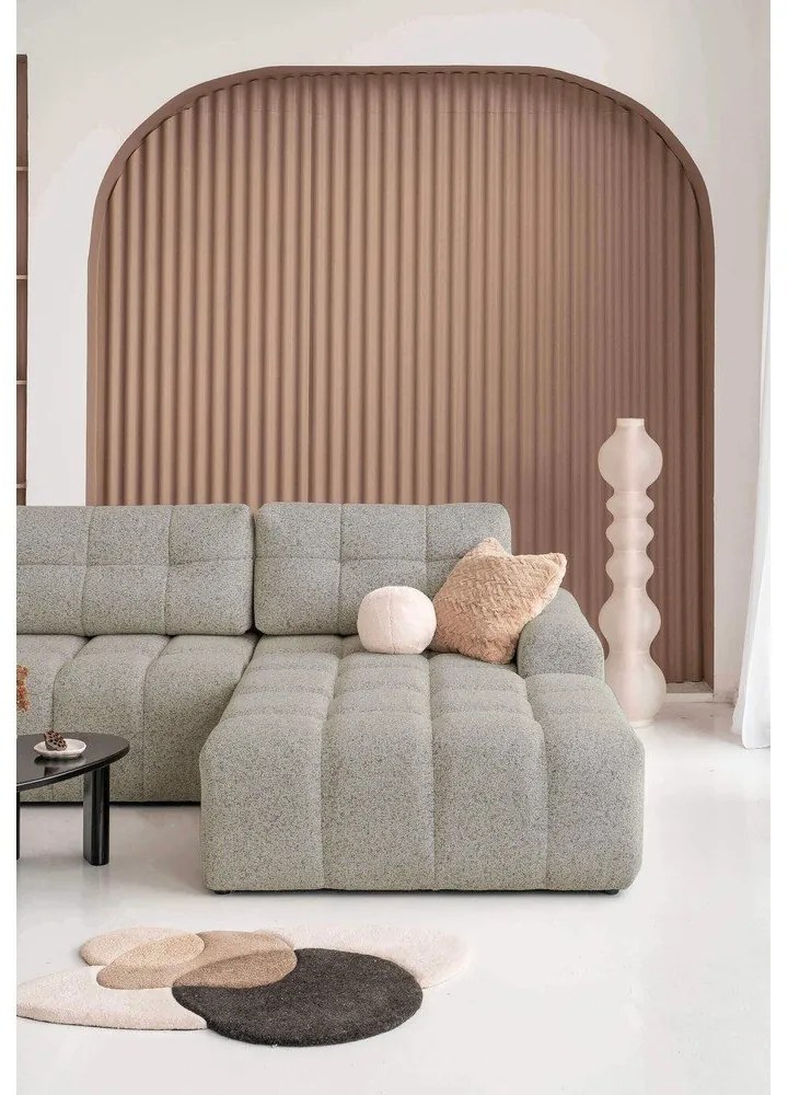 Világosbarna kinyitható tárolóhelyes moduláris sarokkanapé (jobb oldali) Lulu – Miuform