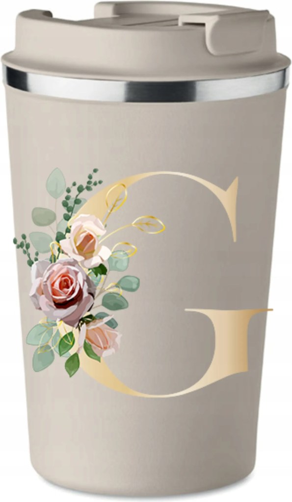 Prémium thermo bögre bézs G-betűvel monogrammal KT_133_b