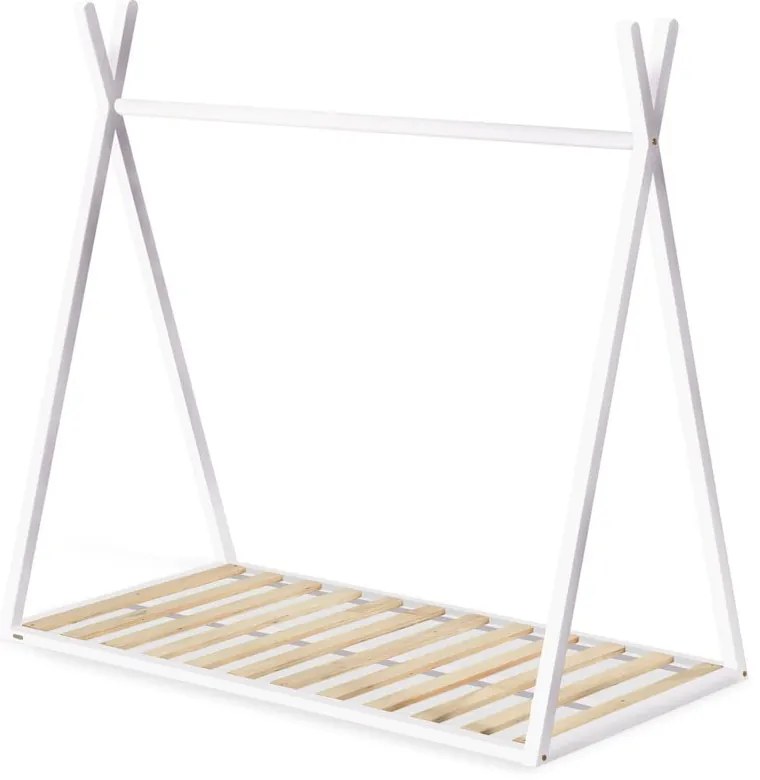 Fehér házikó alakú bükkfa gyerekágy 70x140 cm Maralis – Kave Home