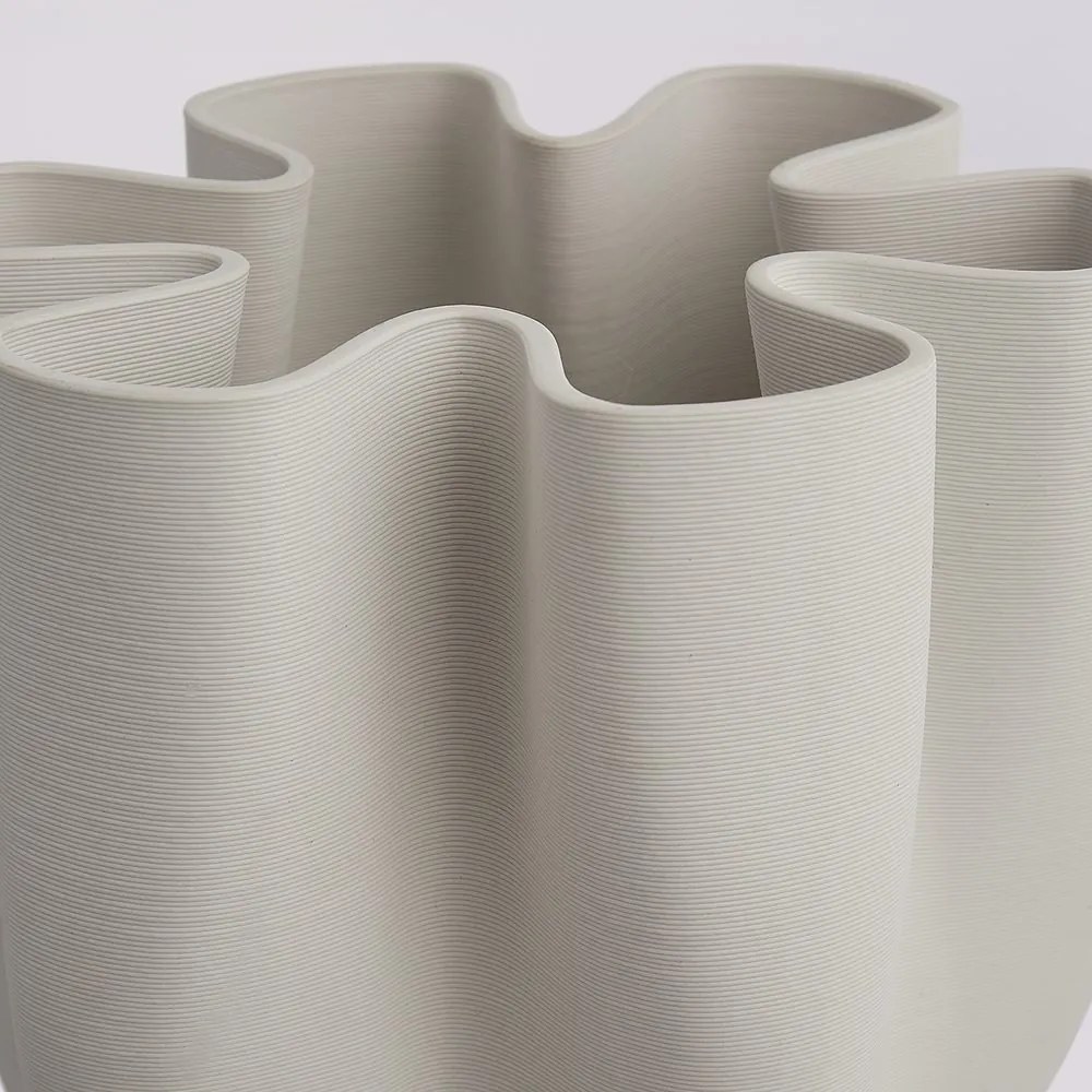 VISION 3D nyomtatott porcelán váza, fehér