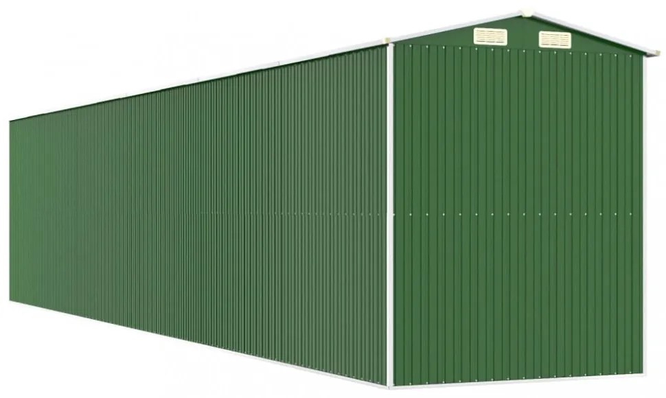 zöld horganyzott acél kerti fészer 192x938x223 cm