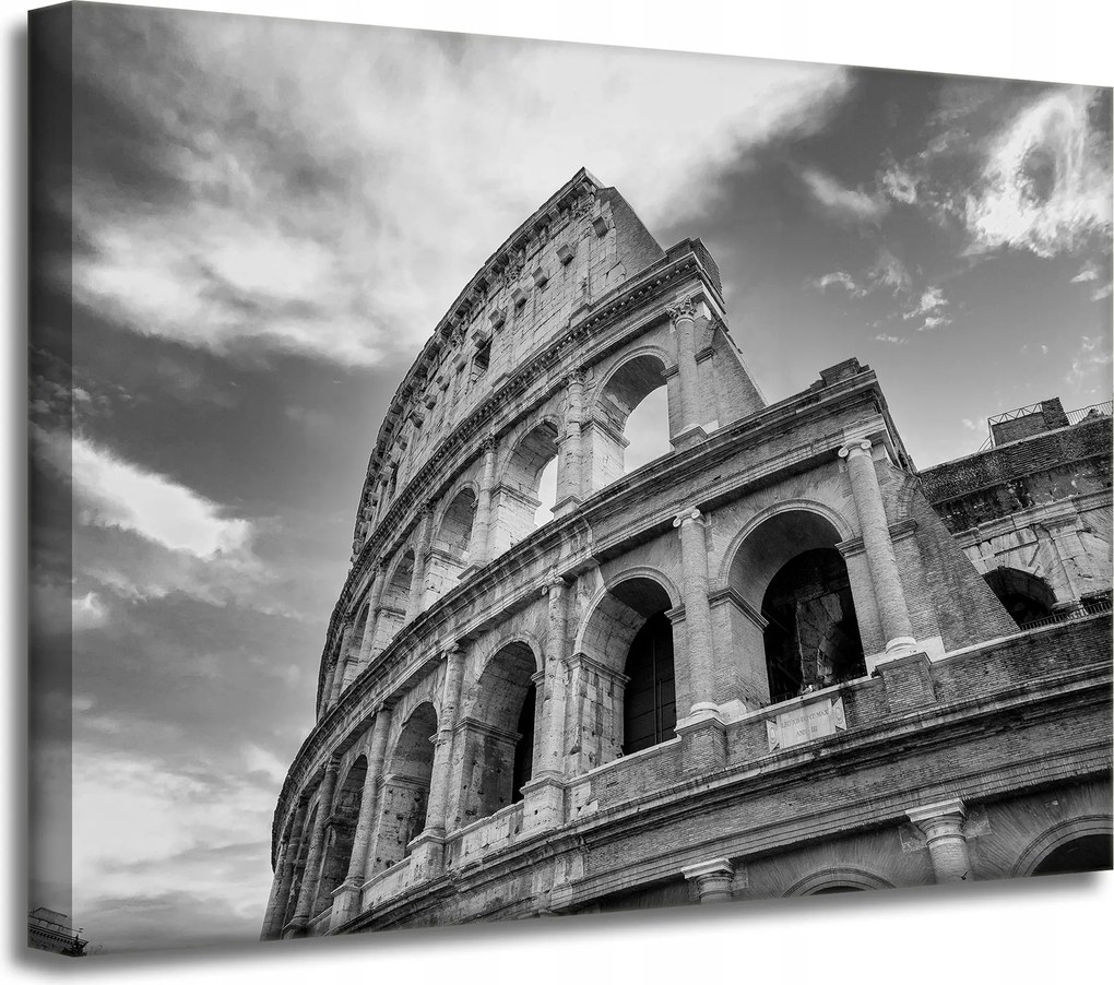 Vászonkép Colosseum Antik fekete-fehér 40X30