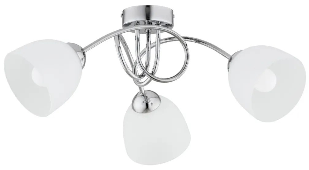 Felületre szerelhető csillár SEYLA 3xE27/60W/230V fényezett króm/fehér