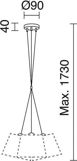 NOVA LUCE 716B-G05X1A-09 A TU ESTILO Ernyős Függesztett Lámpa Bézs, Ezüst E27 IP20
