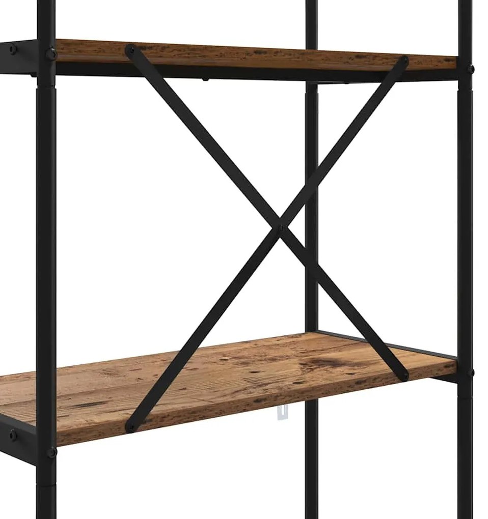 Könyvespolc Régi fa 60 x 30 x 146 cm Faanyag