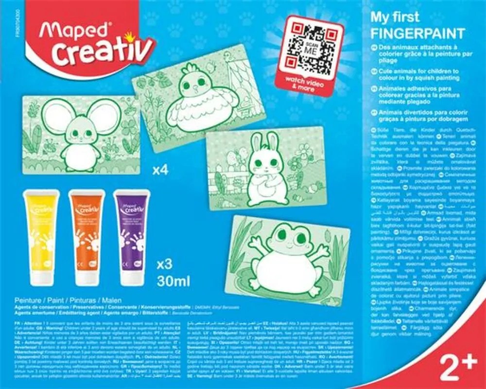 Kreatív készségfejlesztő készlet, MAPED CREATIV, Early age, ujjfesték (IMAC907043)