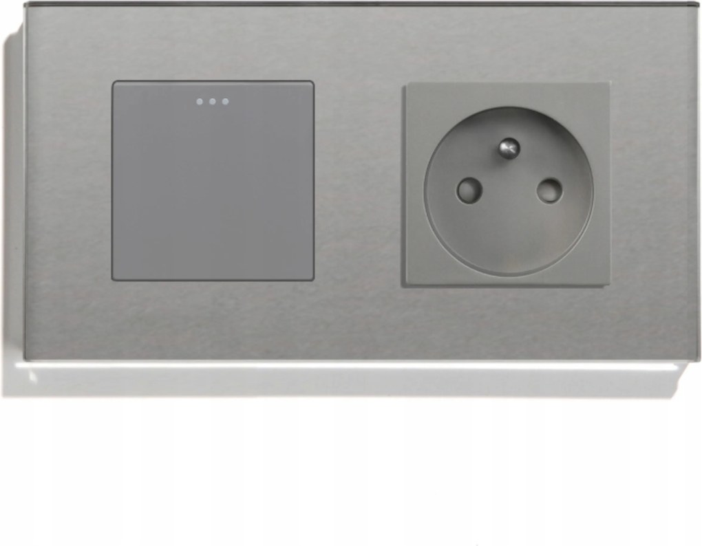 Billentyűkapcsoló Szimpla 1K Lépcsős Üveg Klasszikus Konnektor