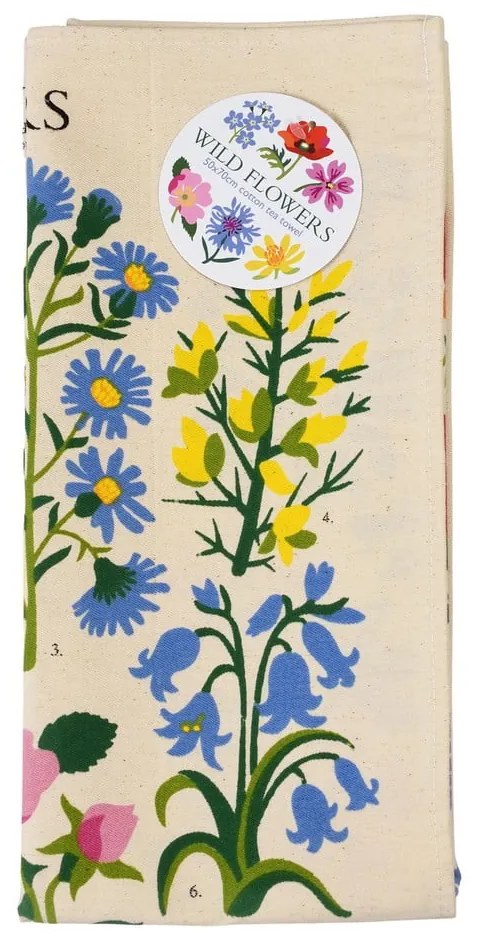 Wild Flowers bézs pamut konyharuha, 50 x 70 cm - Rex London