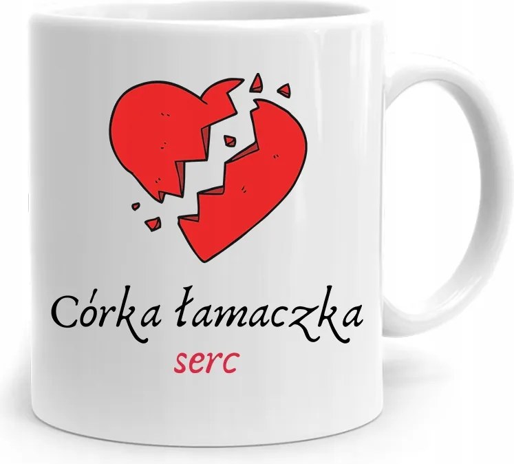 Bögre Ajándék Lányának Lánya Szívtörő! fényképes nyomattal