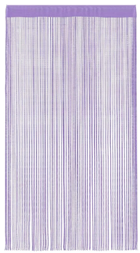 2 db lila zsinórfüggöny 140 x 250 cm