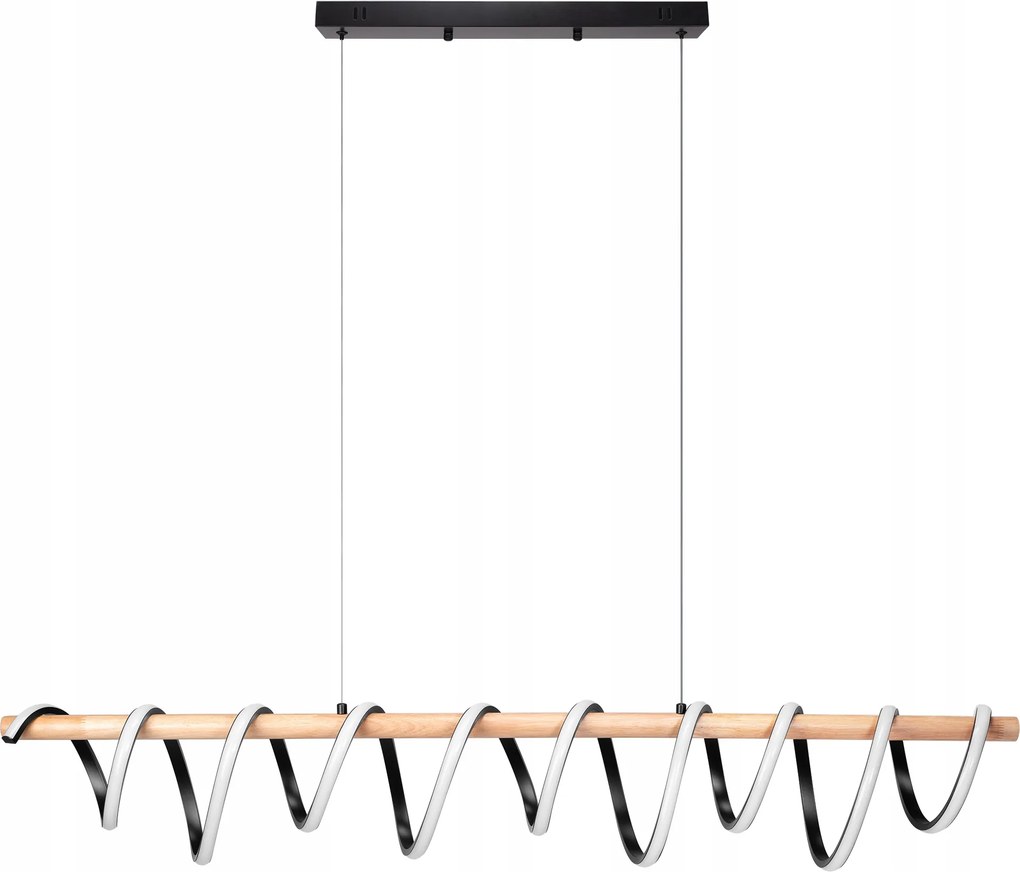 Led-es Függesztett Mennyezeti Lámpa Fekete Nagy XXL 120cm