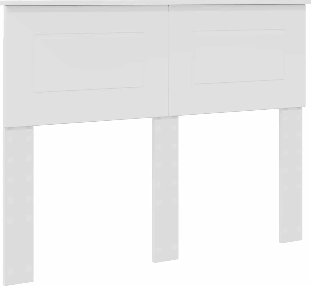 vidaXL Fejtámla Fényes Fehér 120 cm Faanyag