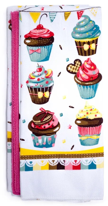 Muffin Konyhatörlő , 38 x 64 cm, 3 db-os szett