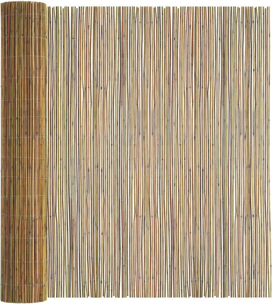 vidaXL Bambusz kerítés Természetes 400 x 180 cm bambusz