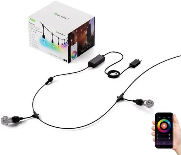 Nanoleaf NF084K02-20SLO - LED RGBWIC fényfüzér 20 LED, 15m, Wi-Fi, IP65