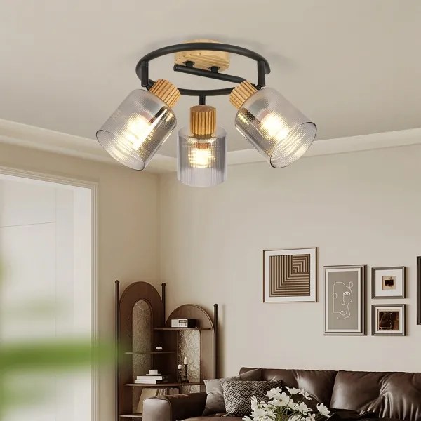 Brilagi - HYGGE spotlámpa 3xE14/15W/230V gumifa/füstszínű