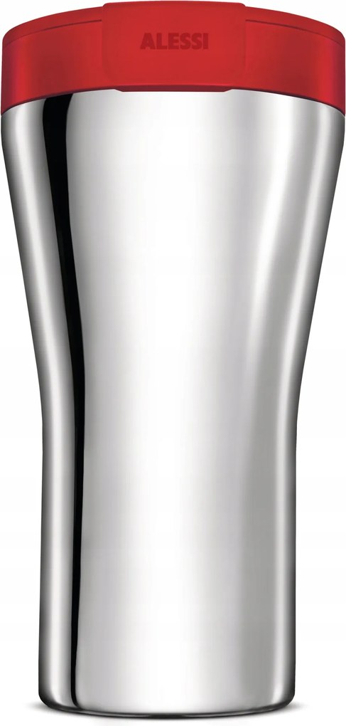 Alessi Caffa Acél termo bögre 400 ml Piros