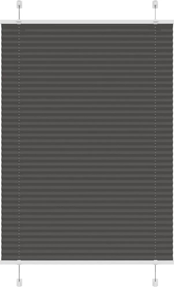 vidaXL pliszírozott redőny fekete 95x100 cm szövetszélesség 94,4 cm