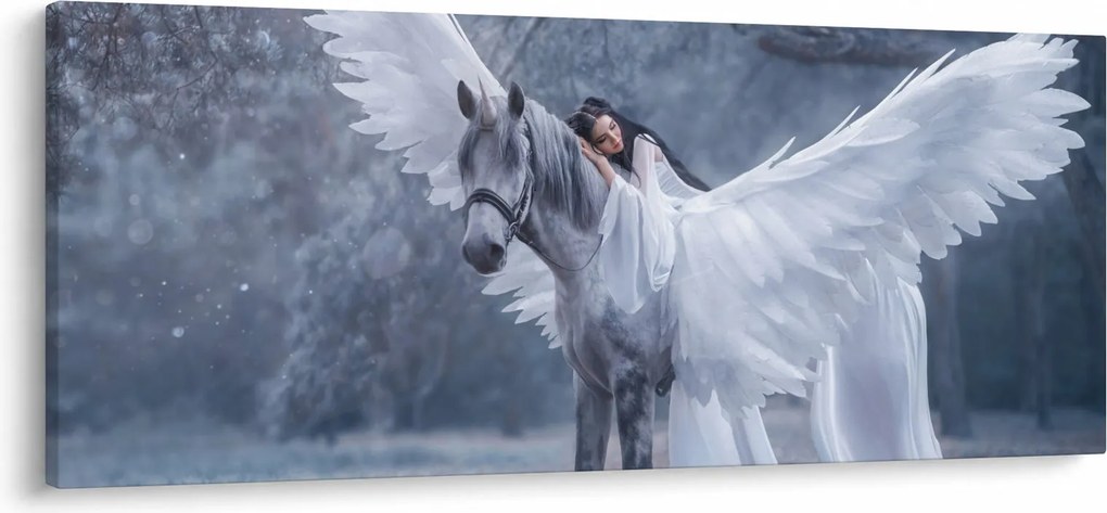 Egy lány képe az egyszarvún (120x50 cm)