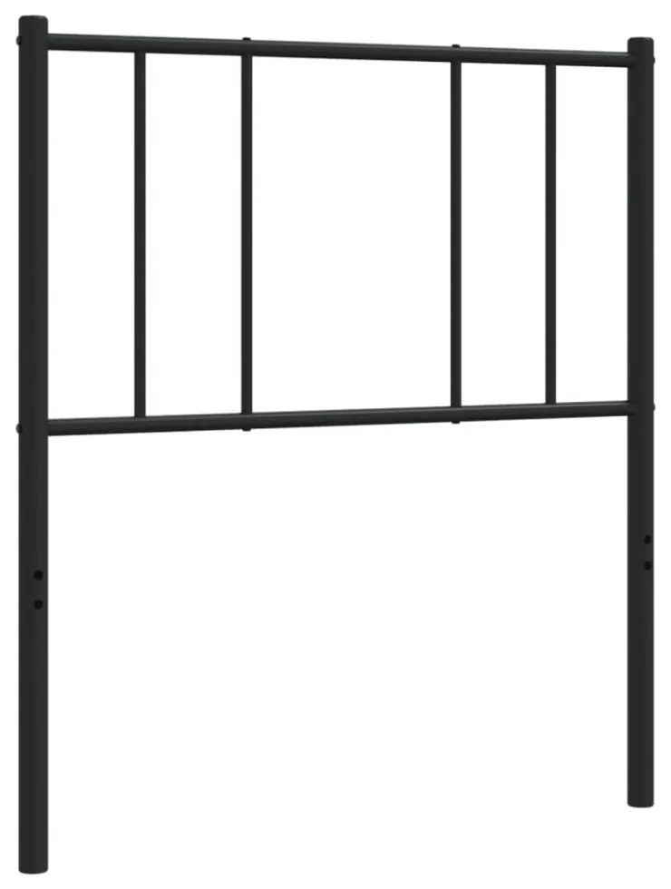 fekete fém fejtámla 75 cm