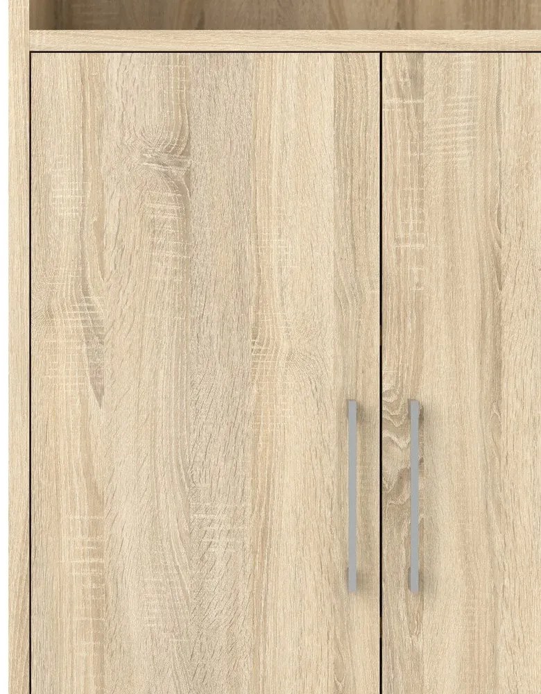 Natúr színű moduláris könyvespolc tölgyfa dekorral 89x189 cm Prima – Tvilum