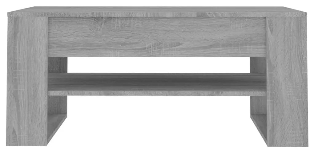 Szürke sonoma színű szerelt fa dohányzóasztal 102 x 55 x 45 cm
