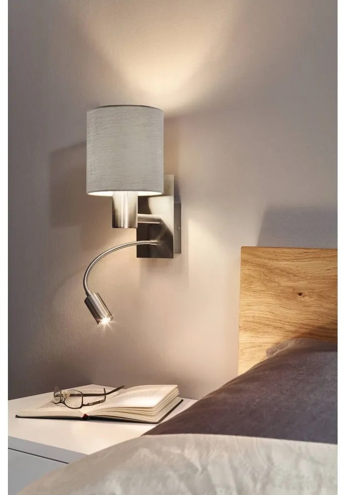 Szürke-ezüstszínű LED fali lámpa PASTERI – EGLO