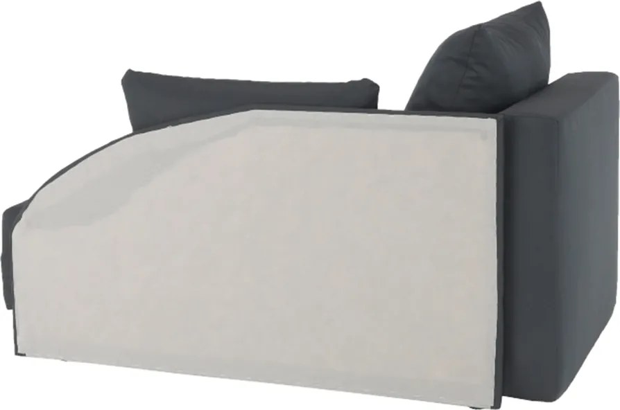 Kinyitható kanapé, szürke-fekete szövet, balos, LAUREL