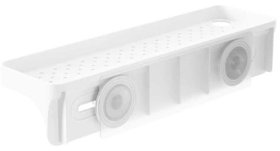 Fehér öntapadós újrahasznosított műanyag fürdőszobai polc Flex Adhesive – Umbra