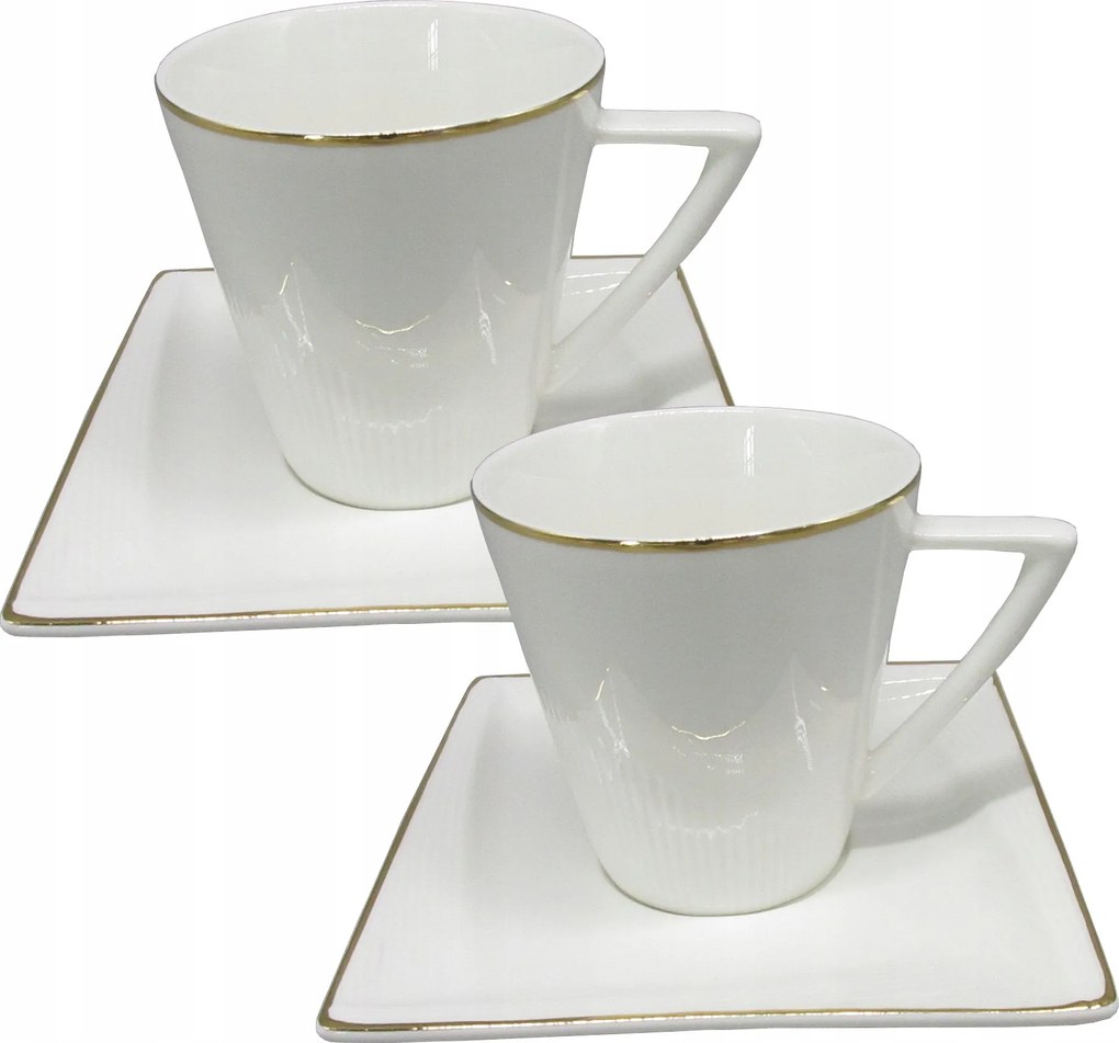 Csésze Festa Italia Melania Gold porcelán 220 ml 2 db