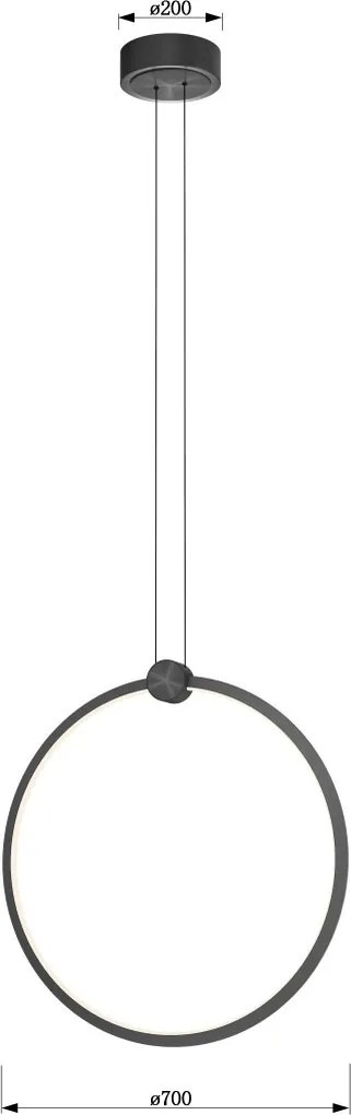 AVIANO LIGHTING 6218-0110 CIRCOLA Modern Led Függesztett Lámpa Fekete LED IP20