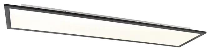 Modern mennyezeti lámpa fekete, LED-del 120 cm - Liv