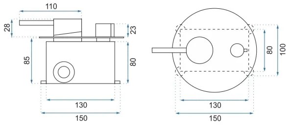 REA-P8007 - LUNGO zuhanyszett falba épített csapteleppel, fényes króm