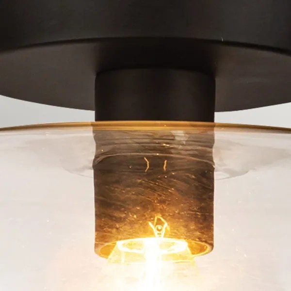 Alora Mood ALM-SYLVIA-SF-BK-CL - Mennyezeti lámpa SYLVIA 1xE27/60W/230V fekete