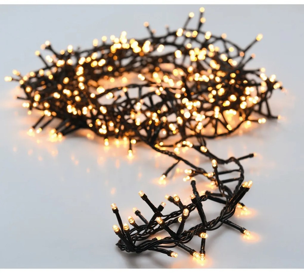 Kültéri fényfüzér Twinkle, 20 m, 1000 LED,meleg fehér, időzítő, IP44, 20 m