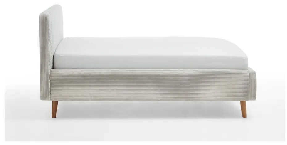 Bézs kárpitozott egyszemélyes ágy ágyrács nélkül 120x200 cm Mattis – Meise Möbel
