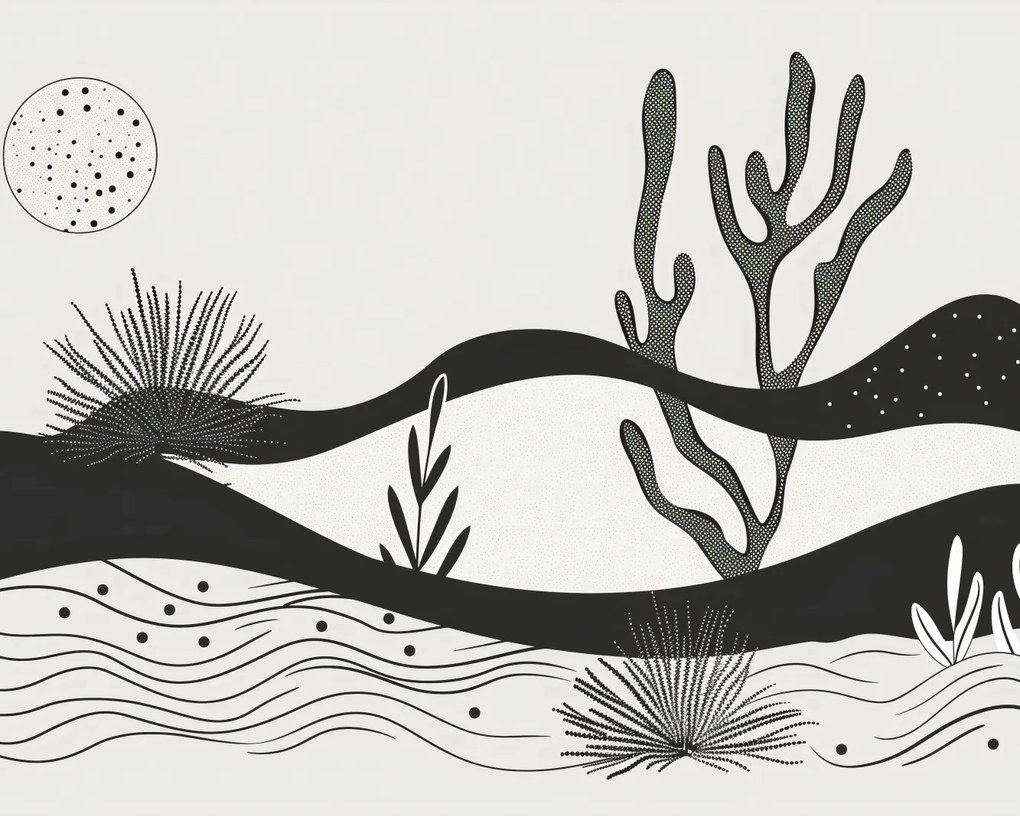 Poszter 50x40cm Kert az éjszakában