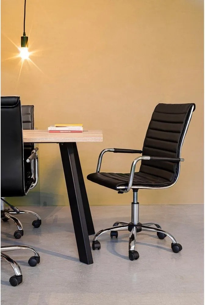 Fekete bőrutánzat irodai szék Perth – Yes Everyday
