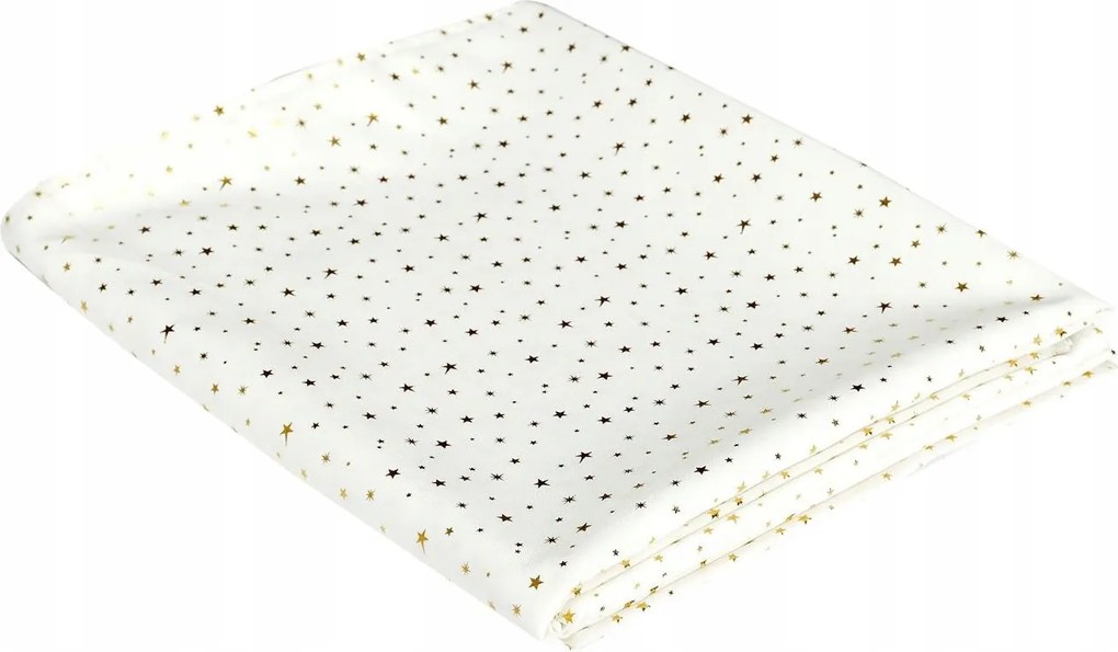 Abrosz 140x250 cm Star Dore Poliészter fehér, arany mintákkal
