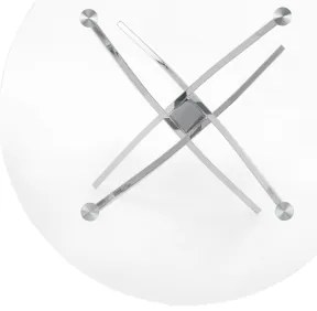 Étkezőasztal ESTEN átlátszó/ezüstszínű