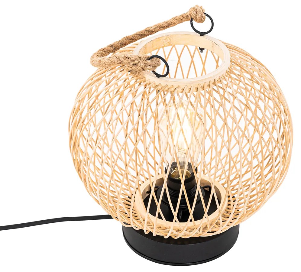 Rusztikus kültéri asztali lámpa rattanból - Calamus