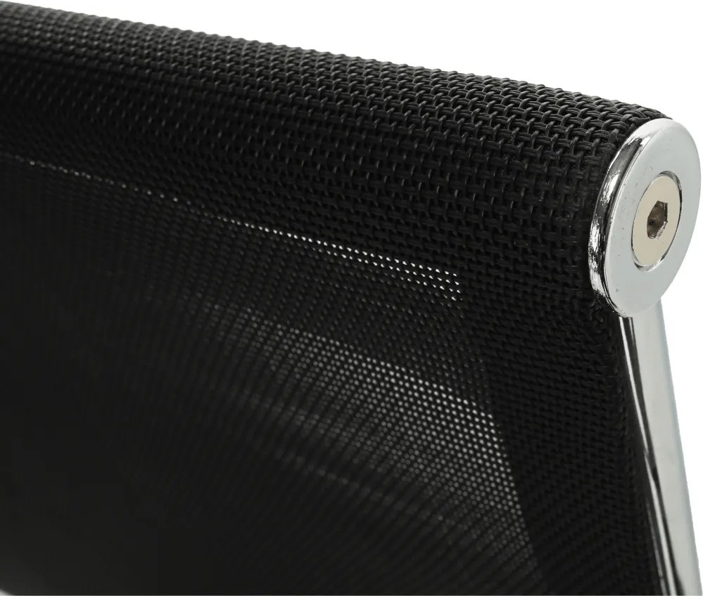 Tárgyalószék, fekete/ezüst, ESIN