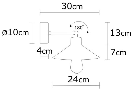 Fali lámpa MANAVGAT 1xE27/40W/230V barna/fekete