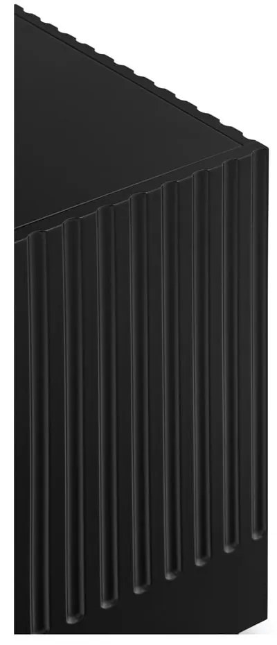 Doric fekete tálalószekrény, szélesség 200 cm - Teulat