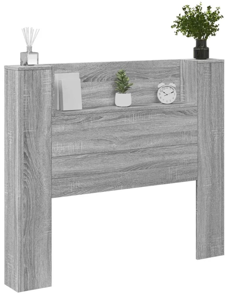 Fejtámla polcokkal Szürke Sonoma 120 x 16,5 x 103,5 cm Faanyag