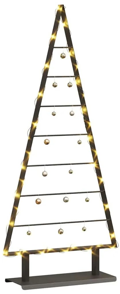 Fém karácsonyfa állvánnyal Fekete 125 cm Acél