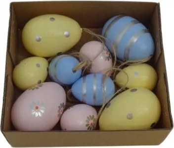 10db Húsvéti tojás medál 4-6cm Húsvéti tojás medál szett